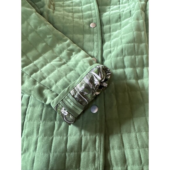 Briggs New York Light Green Lightweight Quilted Long Sleeve Jacket Size 14 - Picture 10 of 10